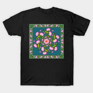 Spiral bloom of lotuses T-Shirt